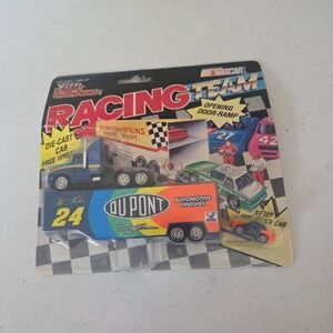 1992 Racing Champions 1:87 Racing Team Car Hauler with Mini Car #24 Jeff Gordon‎